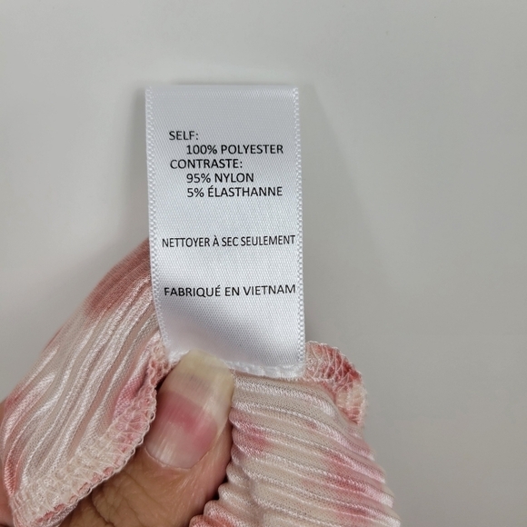 ASTR The Label Plisse Long Sleeve Tie Dye Bodysuit Size XS - Picture 9 of 9